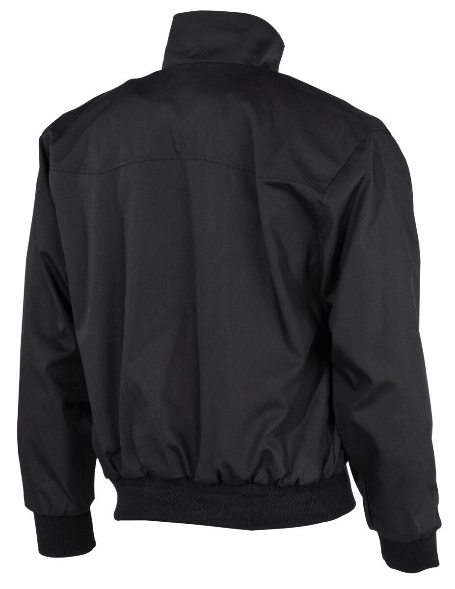 Jacket Men's Military Style English Bomber Biker Black Hip Pockets MFH