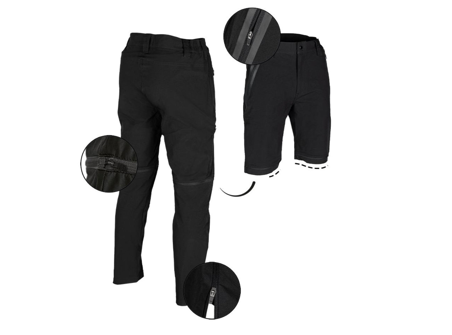 MIL-TEC Performance Army Style Tactical Trousers Zip-Off Pants Black