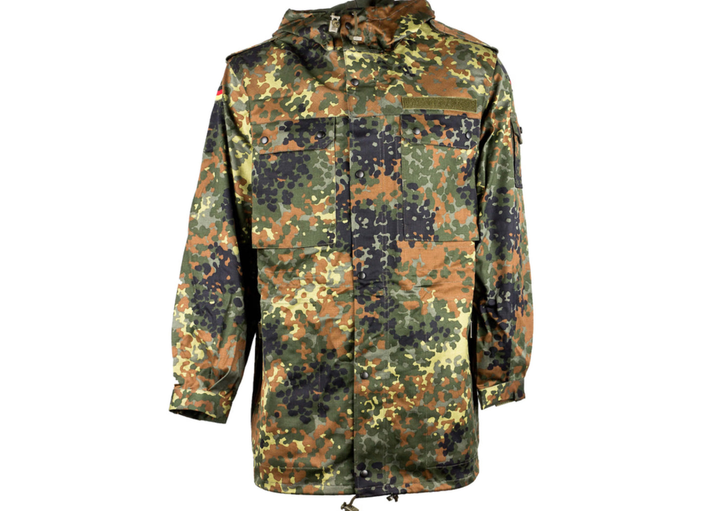 Original German BW Army Field Jacket Parka Military Issue Flecktarn Camo Used