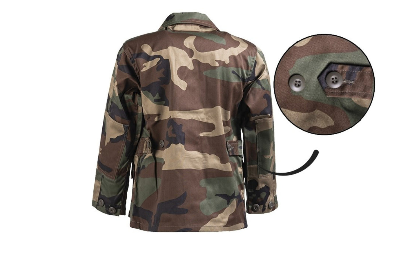 US Army Style BDU Style Kids Jacket Breast Pockets Outdoor Camping Military Camo