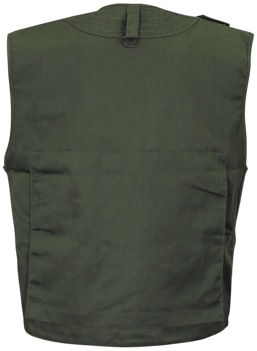 Canadian Army Quilted Outdoor Vest Black Vest Heavy Version Multi Pockets Green