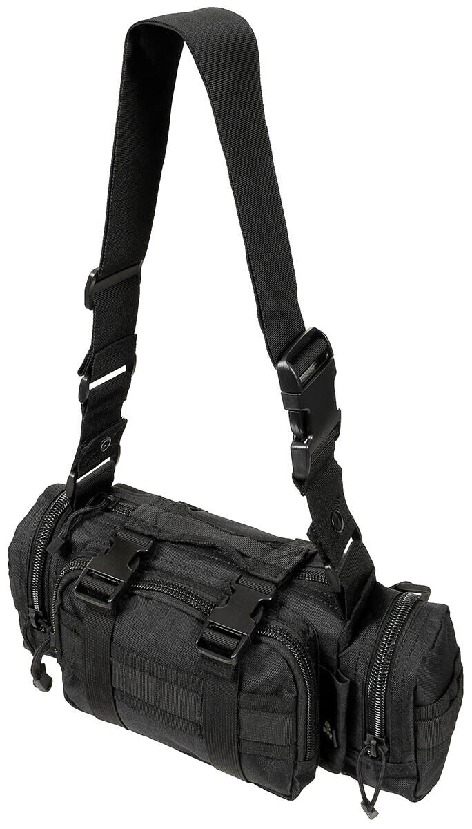 Hip and Shoulder Bag Military Army Combat Black