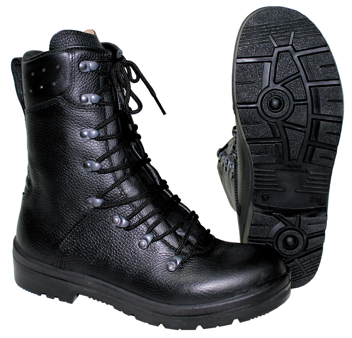 Original Genuine German Army Combat Boots Field Bundeswehr BDU Black Leather