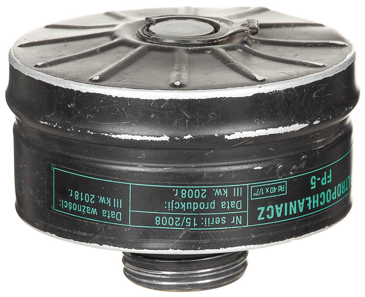 Original Polish Vintage PL Gas Mask Filter FP5 Used