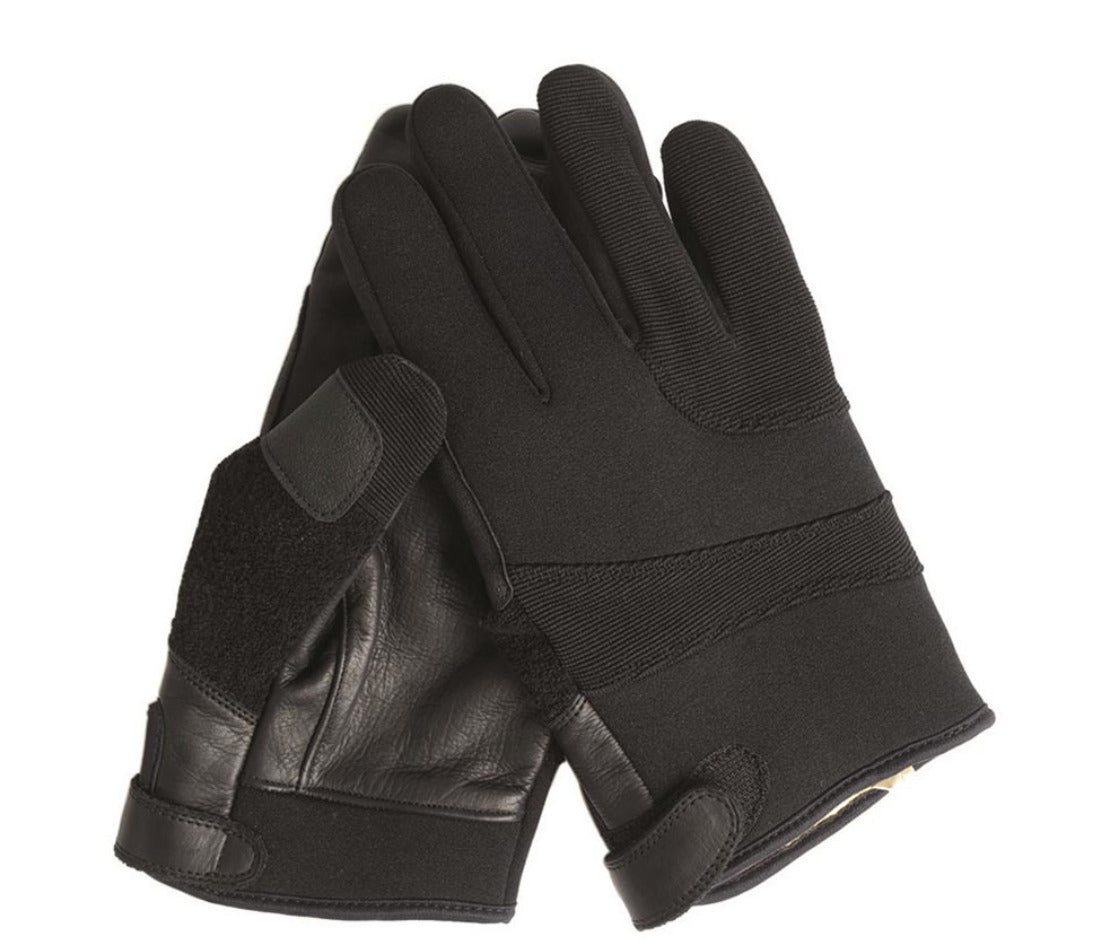 Army Style Military Action Gloves Tactical Protection Combat Neoprene Black