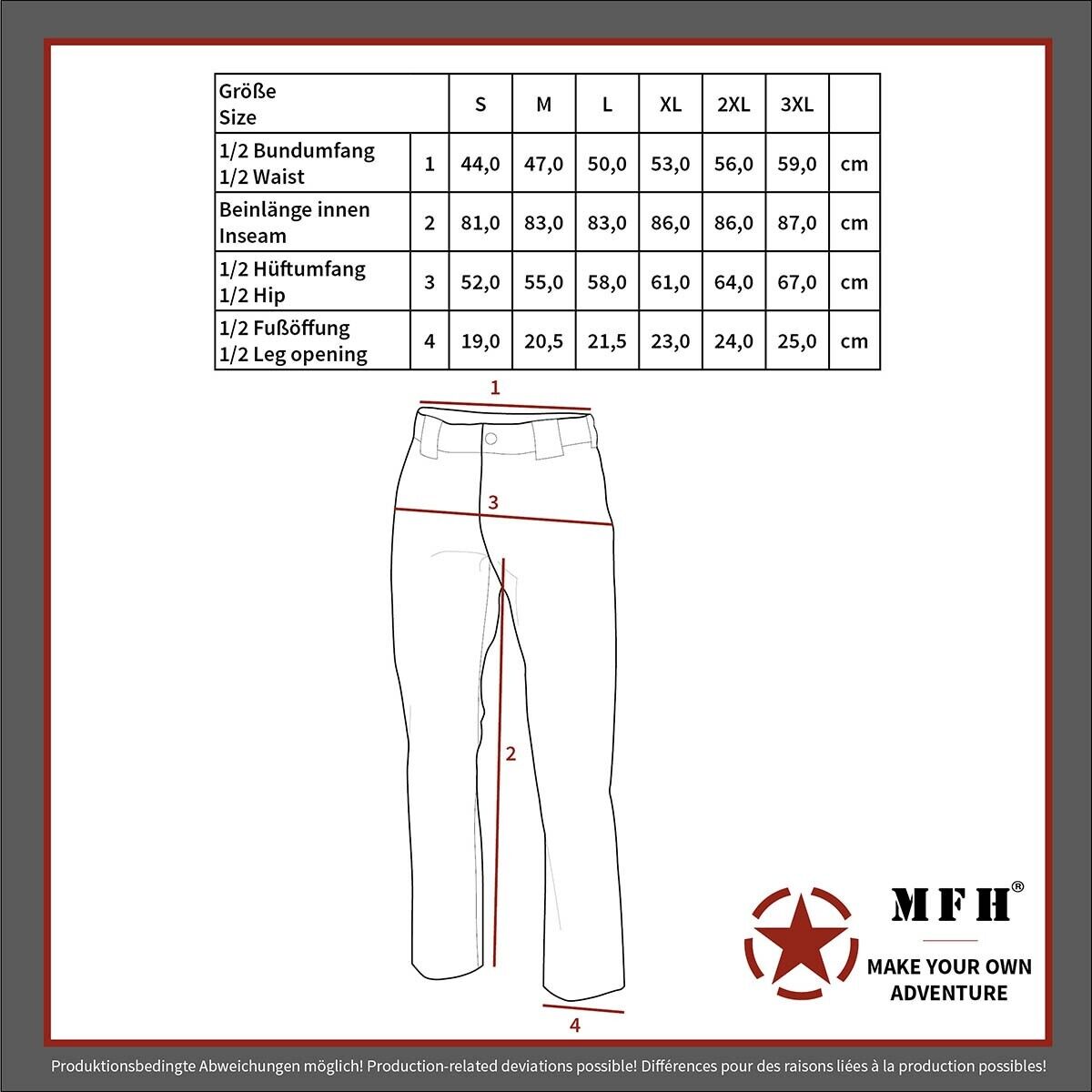 Trousers Military Tactical Hunting Fishing Storm Rip Stop Black MFH Men's