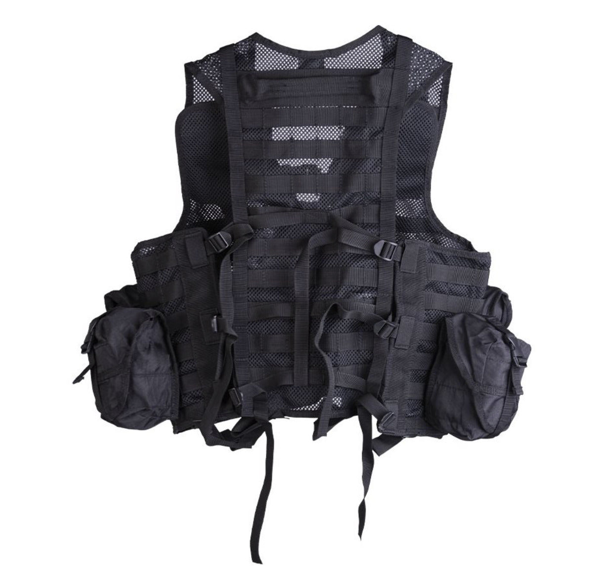 Military Army Combat Tactical Vest Modular System 8 Pockets Black