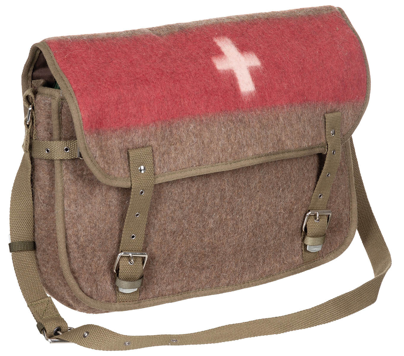 Vintage-Look Swiss Army Blanket Bag | High-Quality Adjustable Shoulder Strap