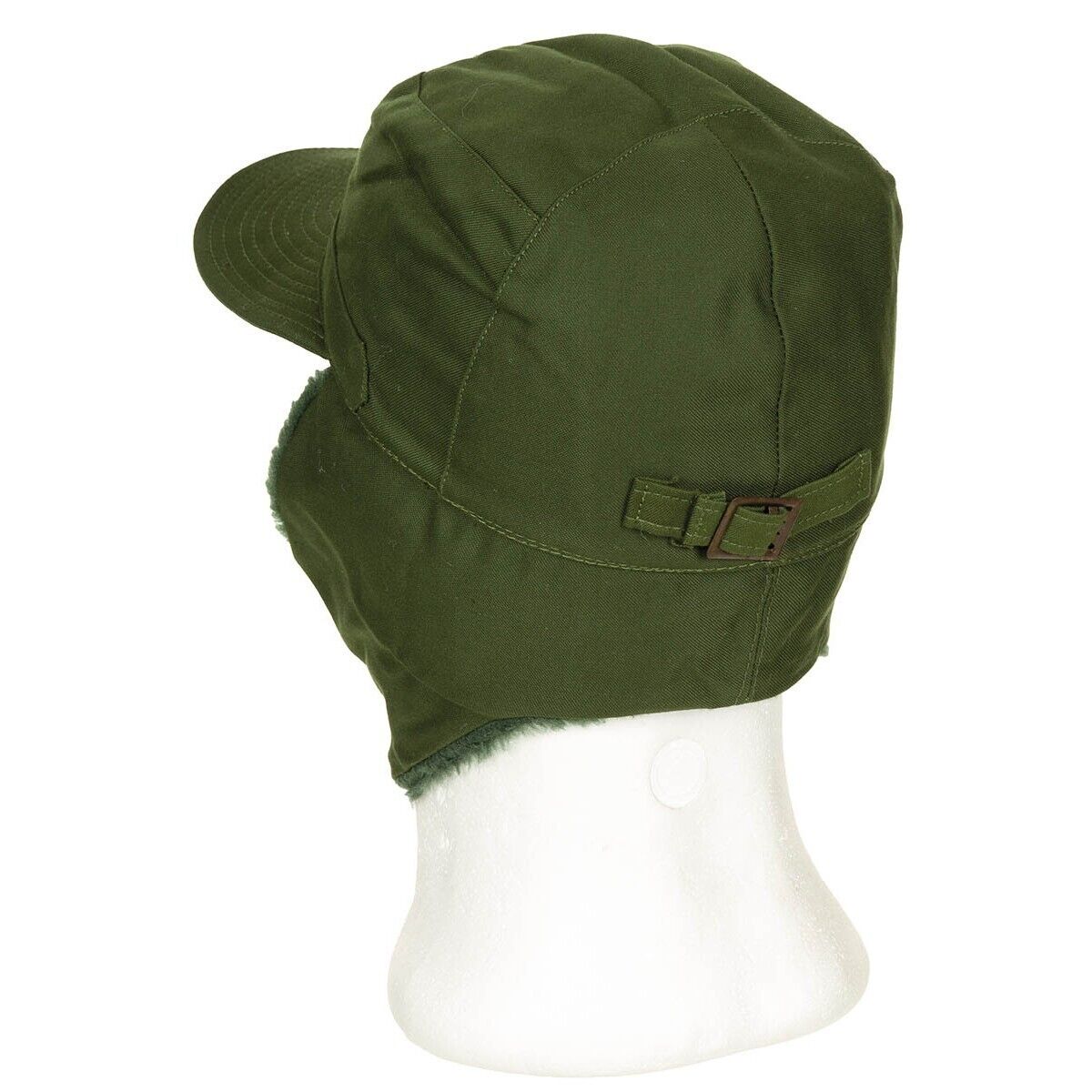 Swedish Army Winter Cap M59 OD Green Wool Cold Weather Military Surplus Gear