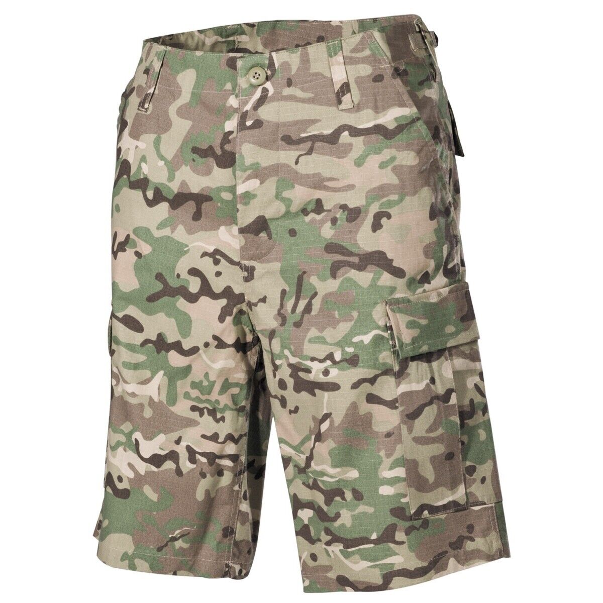 Bermuda Shorts Camo Military Army BDU Leg Pockets Rip Stop Operation Camo
