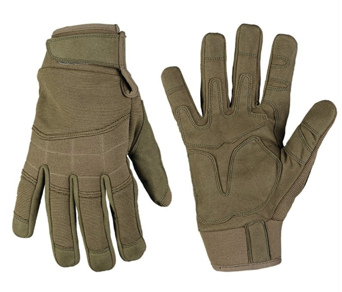 Army Style Military Action Gloves Tactical Protection Combat Assault OD Green
