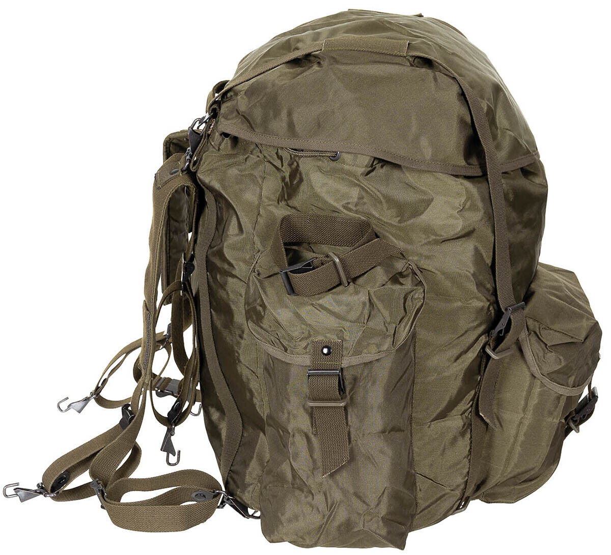 Austrian Original Military Army BH Backpack Large With Suspenders OD Green Used