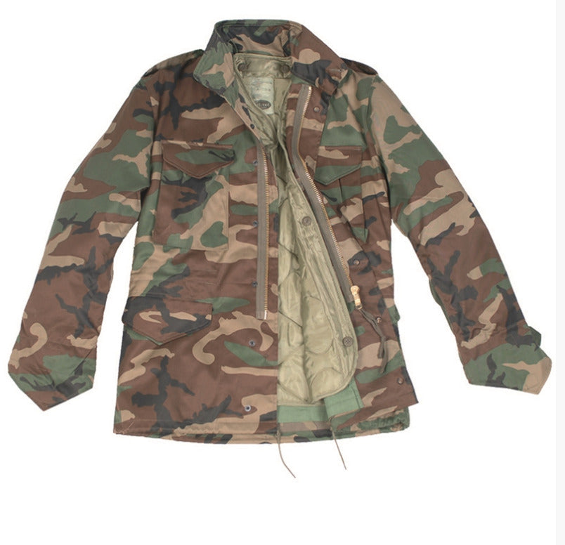 Jacket Military M65 Filed Combat Army Mens Winter Coat Thermo Woodland Camo