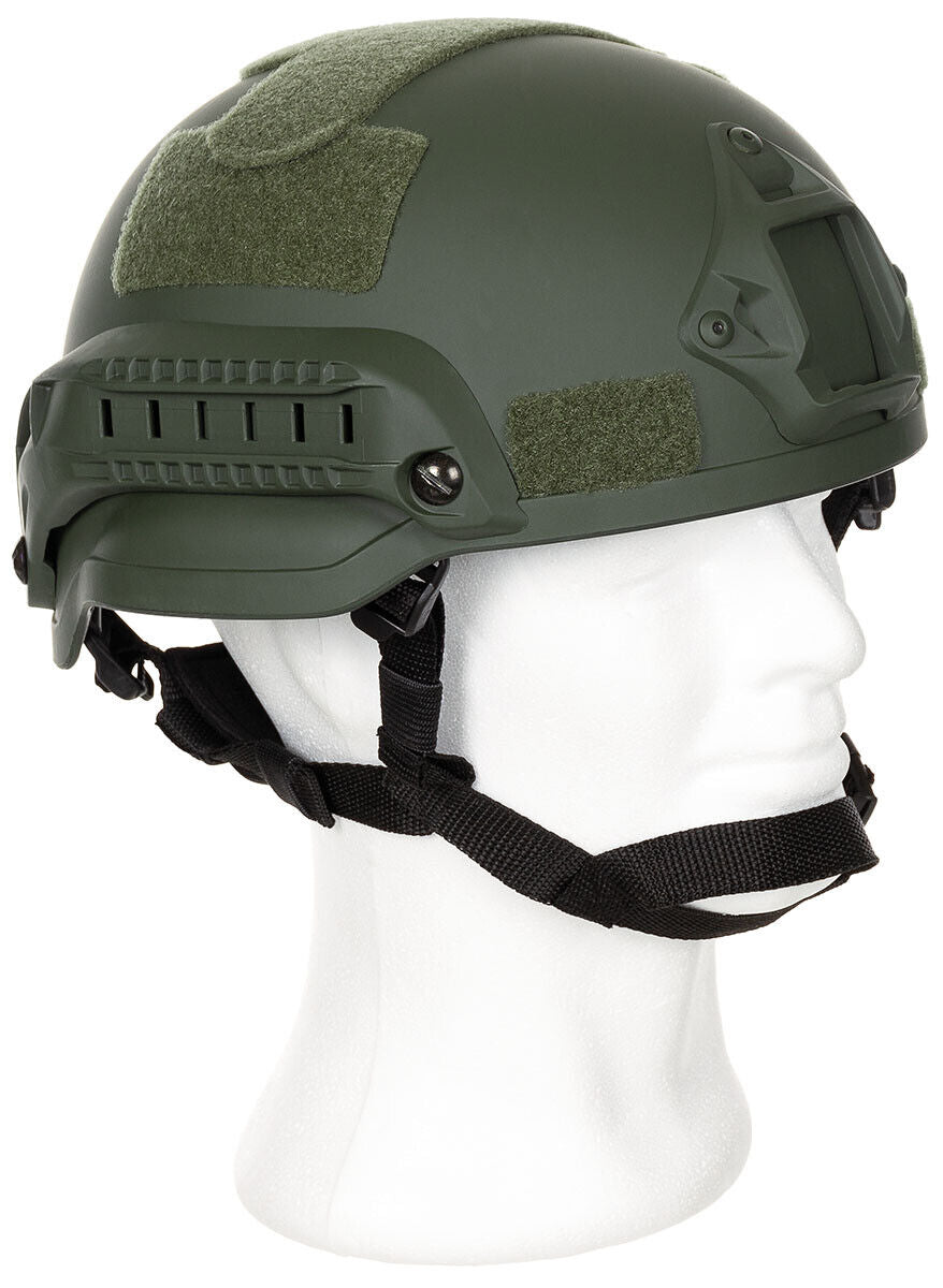 US MICH 2002 Combat Helmet OD Green High-Quality ABS Plastic Adjustable Straps