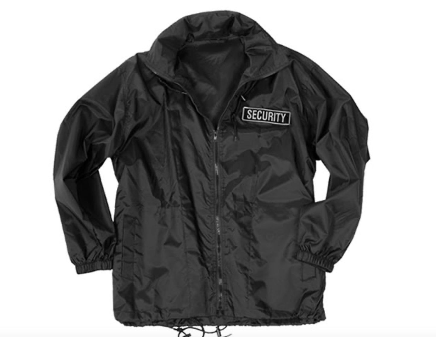 Security Windbreaker Sweater Guard Police Sweatshirt 100% Nylon Black