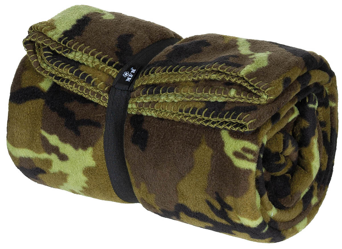 Military Army Fleece Blanket With Blanket Polyester M 95 CZ camo ca.200x150cm