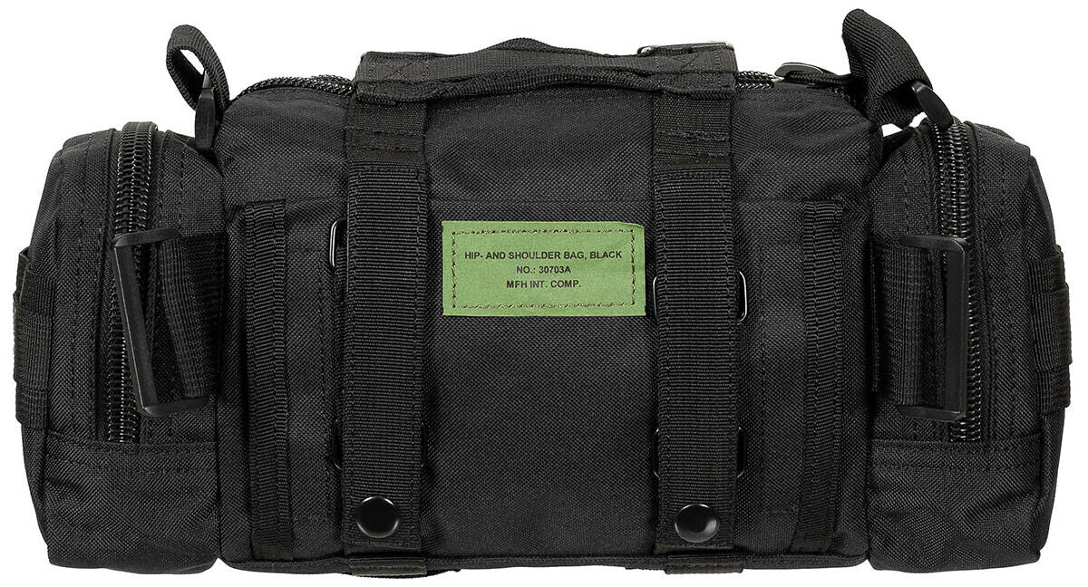 Hip and Shoulder Bag Military Army Combat Black