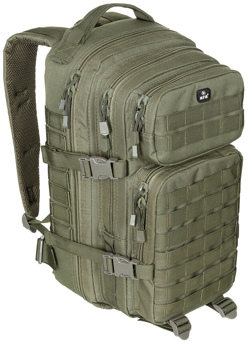 US 30L Backpack Assault I Tactical MOLLE OD Green Airsoft MFH Brand