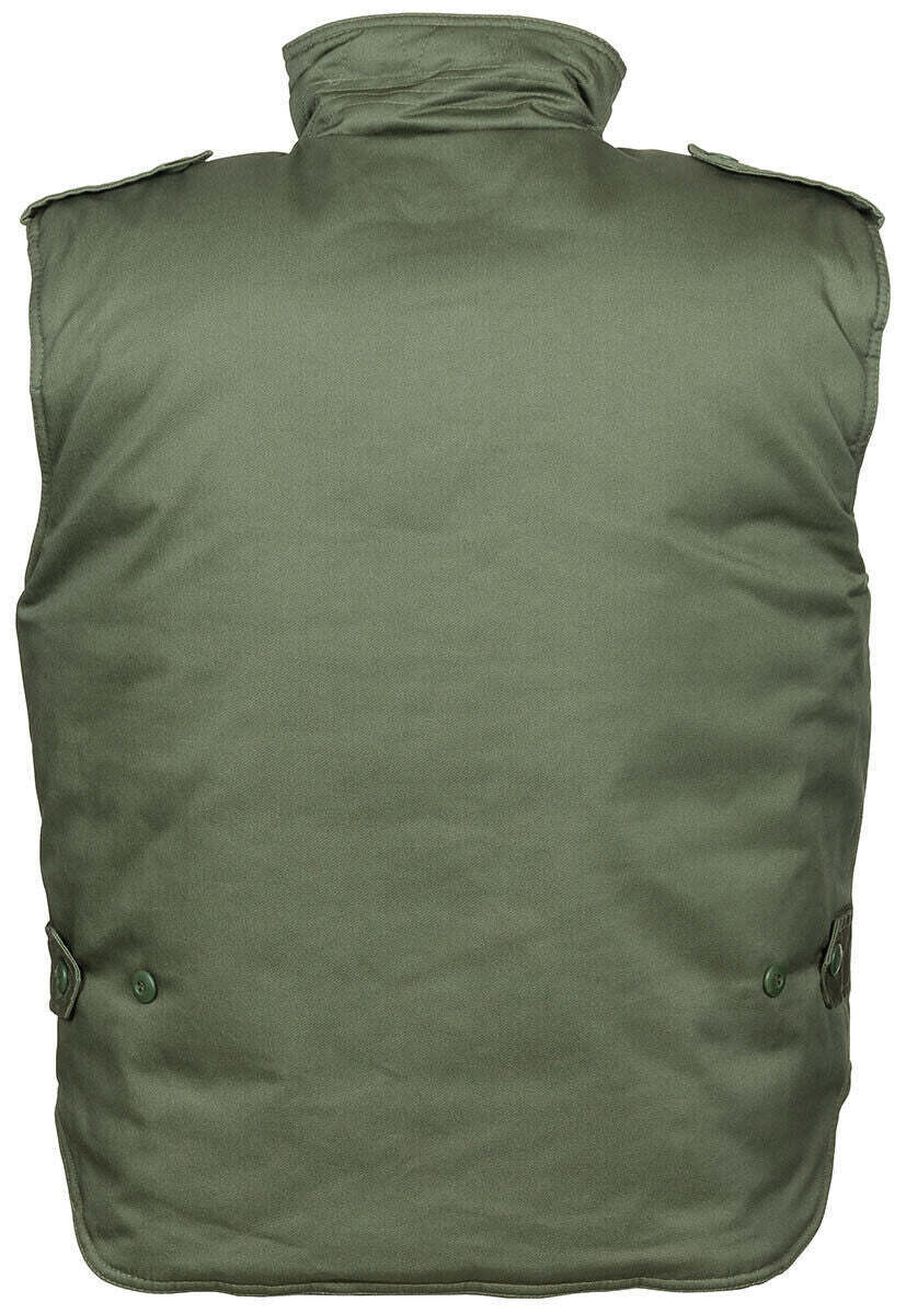 US Army Quilted Military Combat Vest Ranger OD Green Front Zip