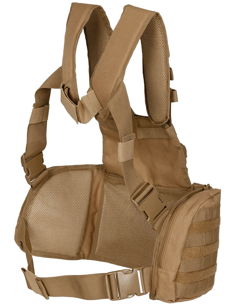 Vest With Modular System Chest Rig Light Tactical Combat Mission Coyote Tan