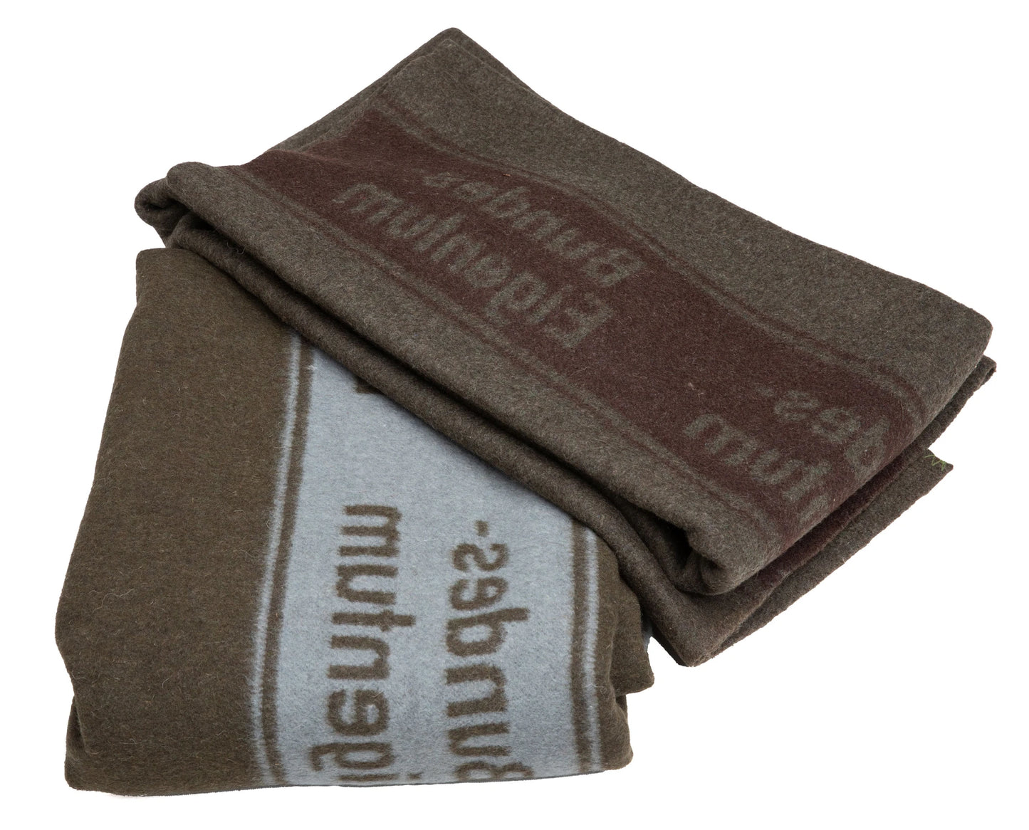 Original German Bundeswehr Military Blanket Wool Blend Brown 210x200 cm