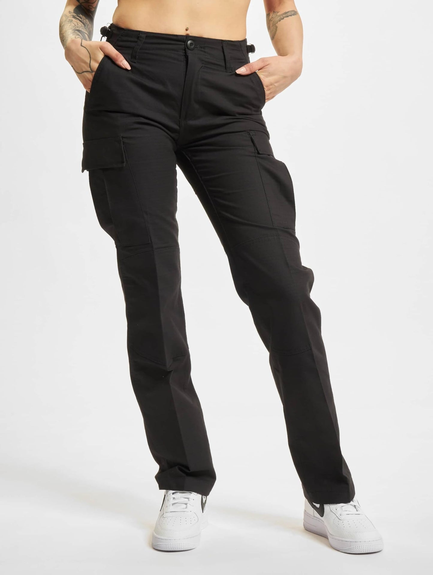 Brandit Women's BDU Ripstop Pants, Trousers, Black, 4 US