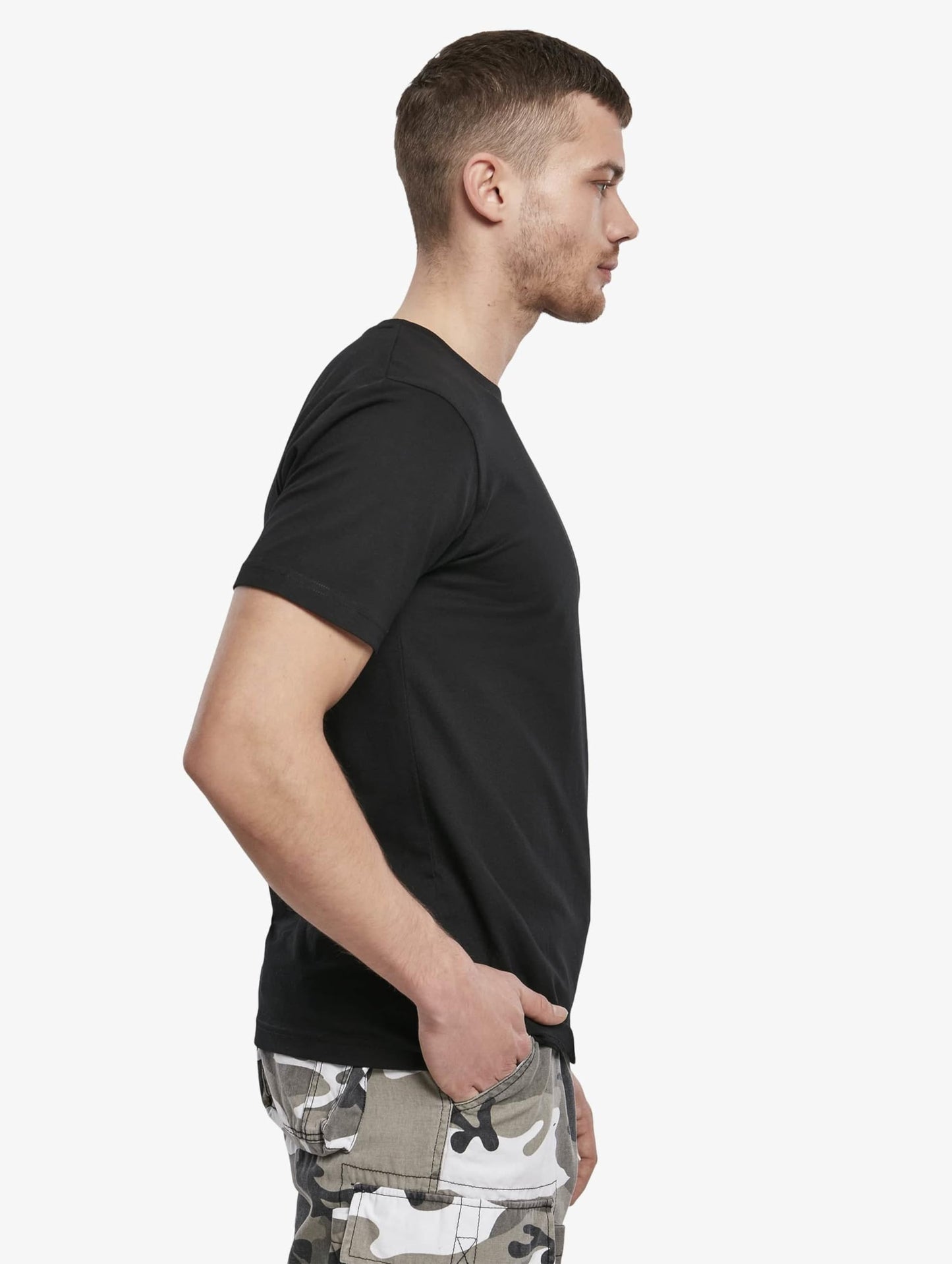 Brandit Men’s Cotton T-Shirt Black 6XL – Plus Size Everyday Wear