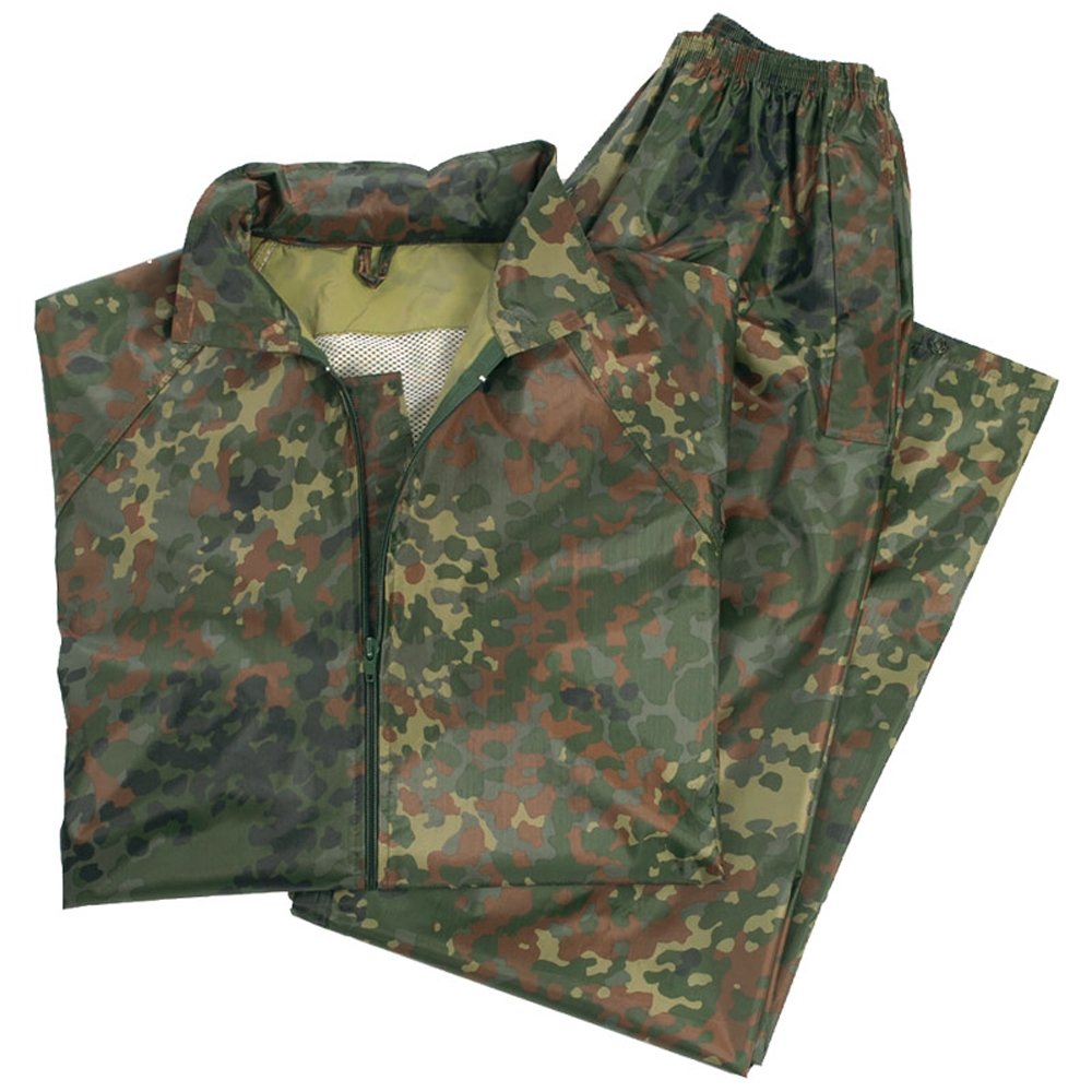 MIL-TEC Wet Weather Suit - Men's, Flecktarn Camo, 4XL, 10625021-908