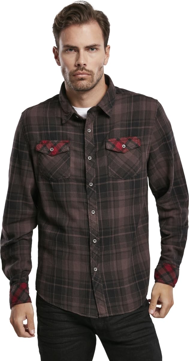 Brandit Men's Checkshirt Duncan Brown/Black