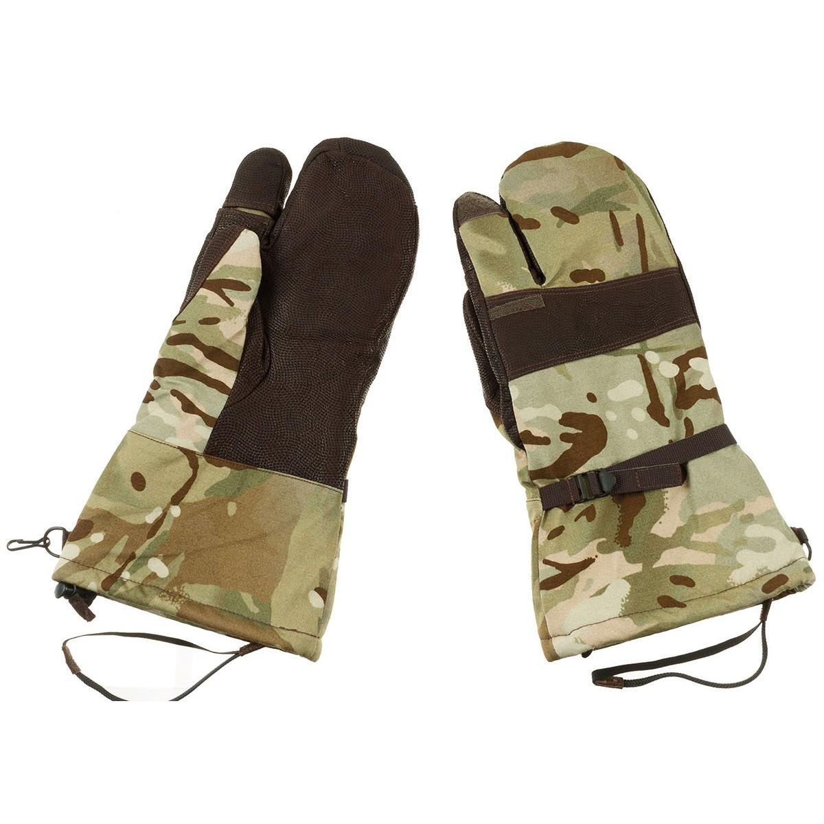 Original British Army GB Mittens MTP Camo Gore-tex Trigger Finger Used Size S