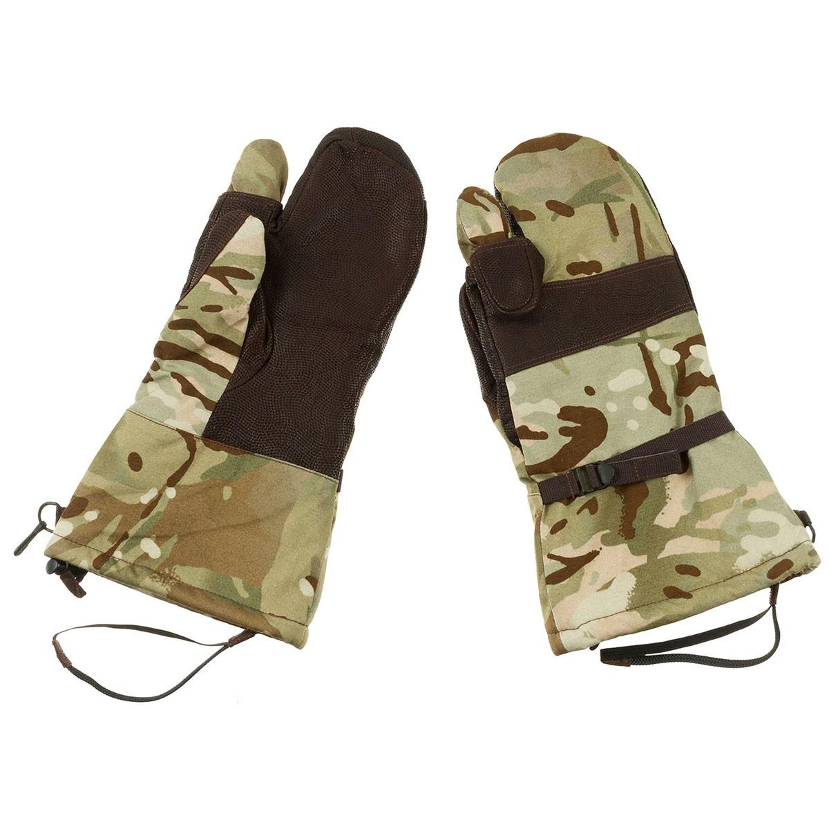 Original British Army GB Mittens MTP Camo Gore-tex Trigger Finger Used Size S
