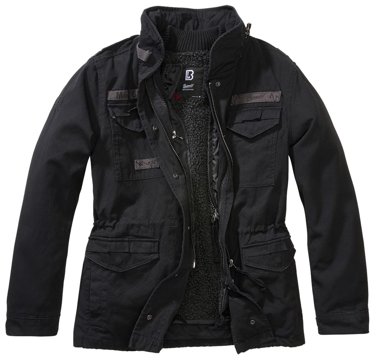 Brandit Women’s M65 Giant Winter Jacket – Black Military Style Parka, Size XS