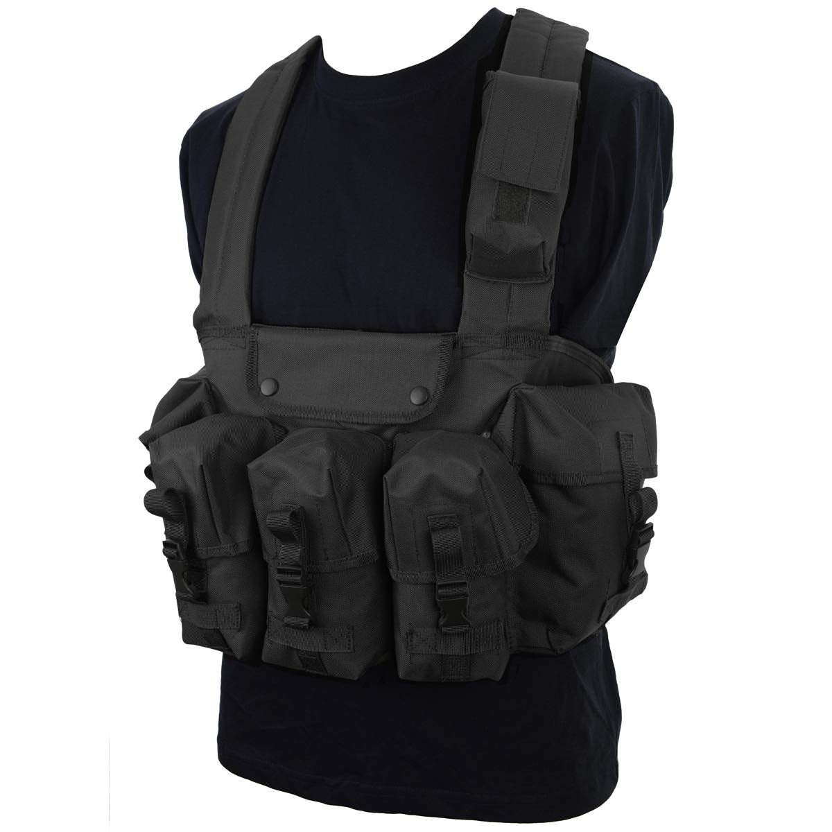 Airsoft Mag Pouches Carrier Vest Chest Rig Tactical Military Army Black