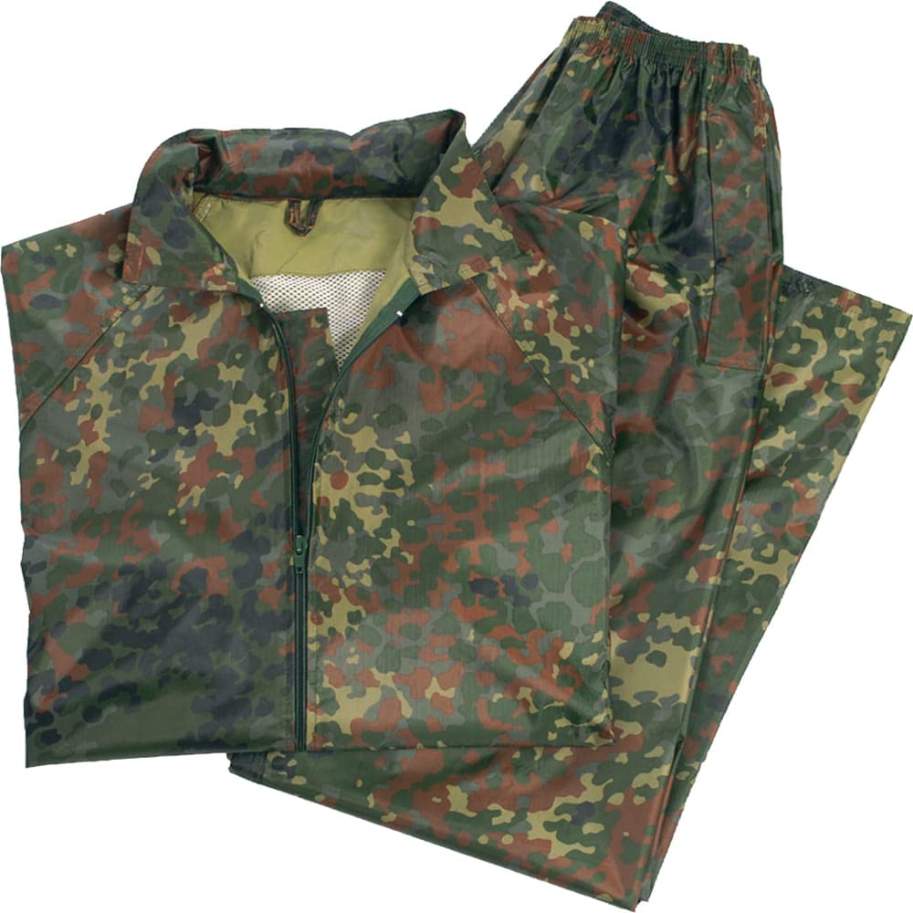 MIL-TEC Wet Weather Suit - Men's, Flecktarn Camo, Large, 10625021-904