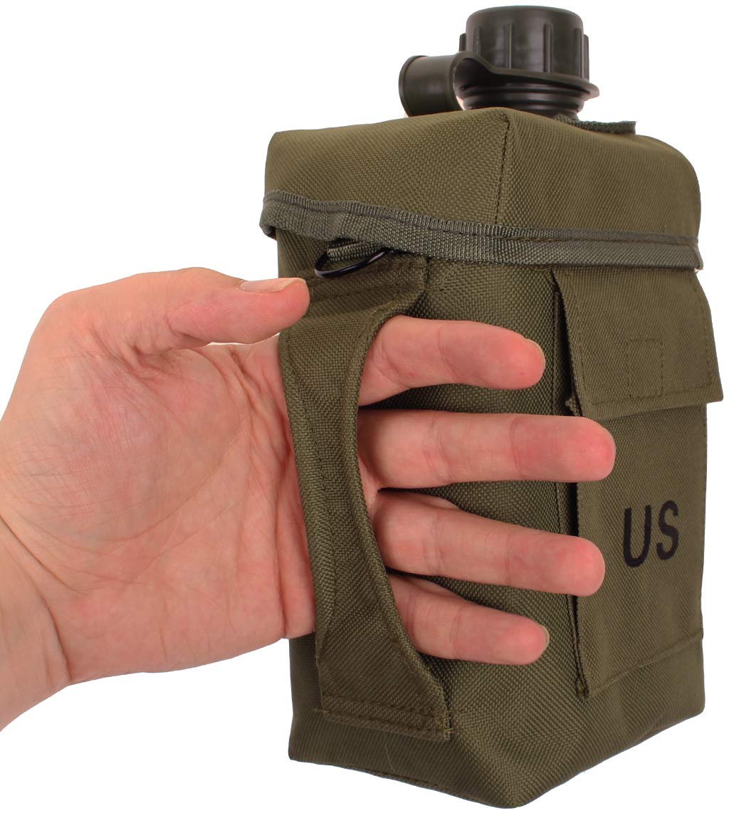 Mil-Tec 2L Patrol Canteen – Water Bottle with Cover & Shoulder Strap