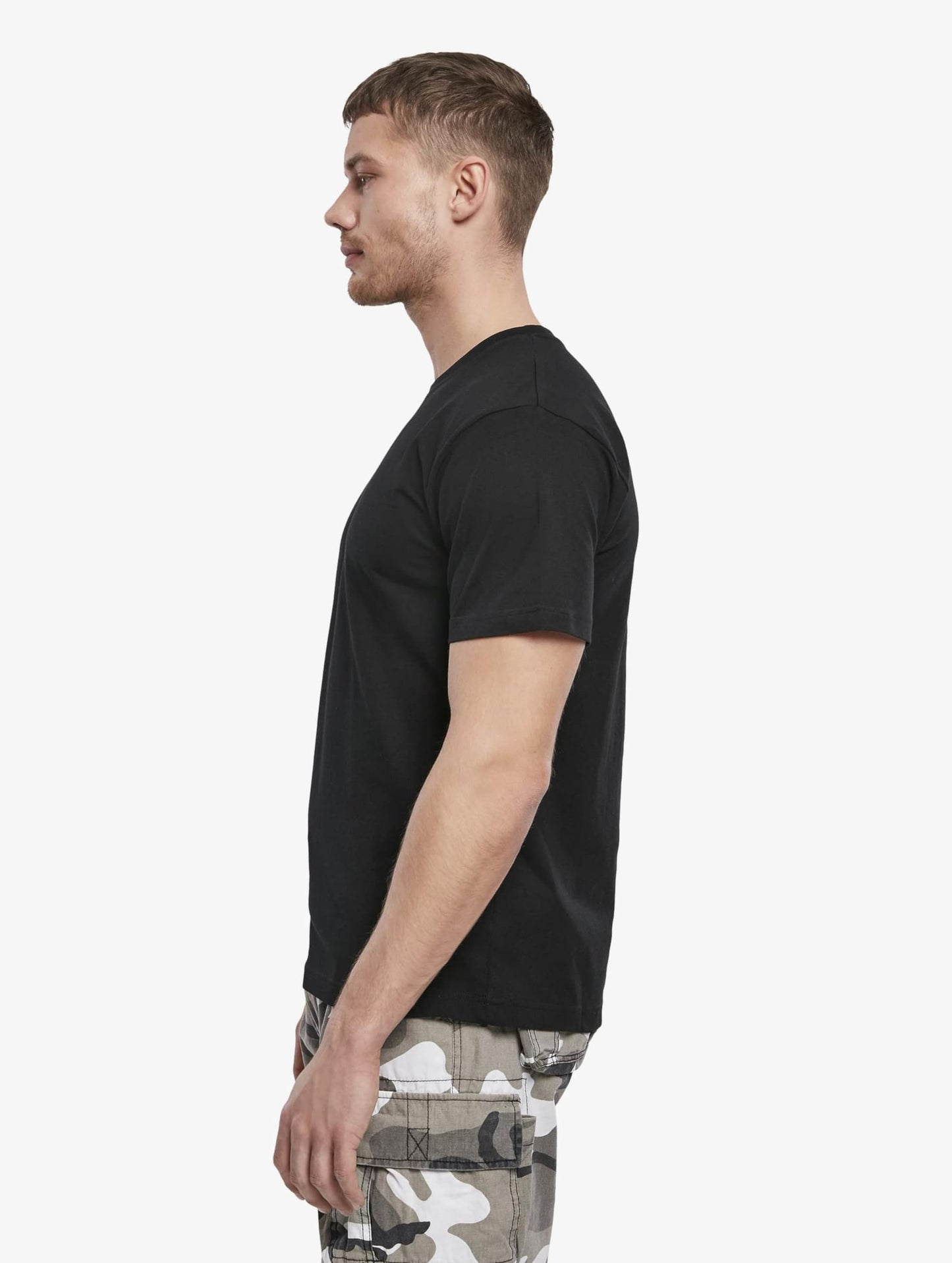 Brandit Men’s Cotton T-Shirt Black 6XL – Plus Size Everyday Wear