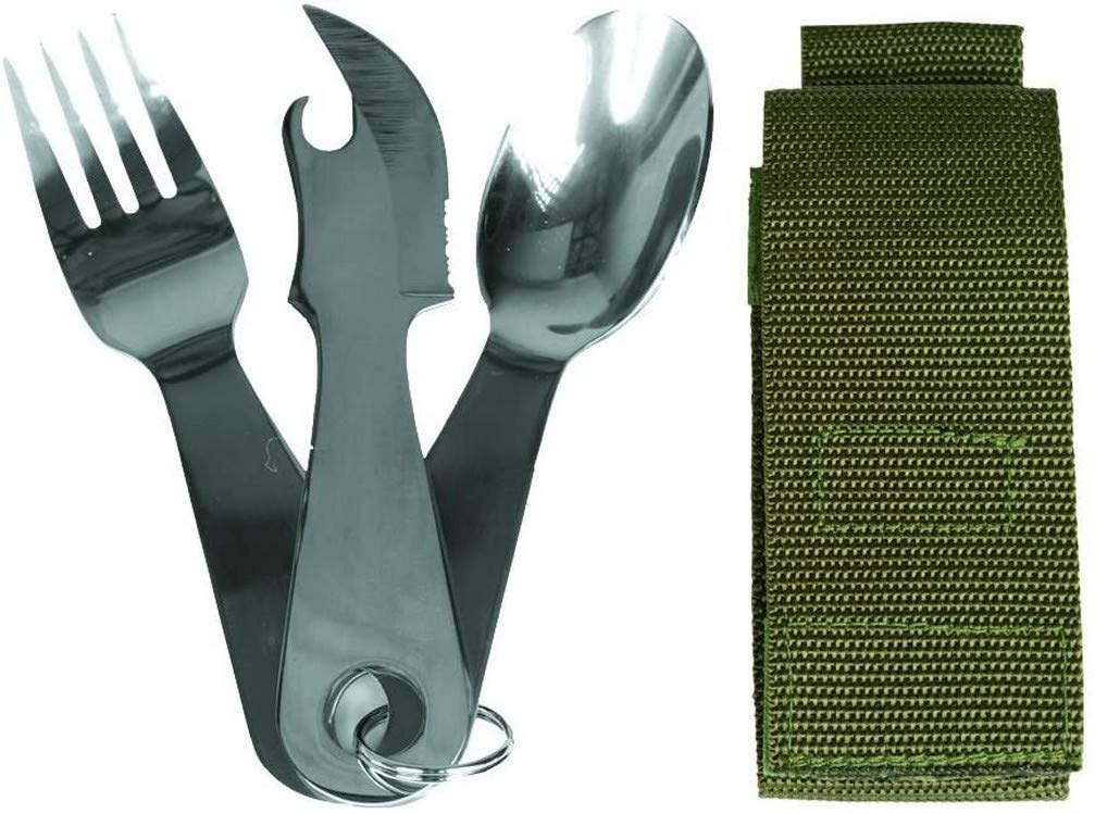 Mil-Tec Eating Utensil Stainless Steel with Pouch