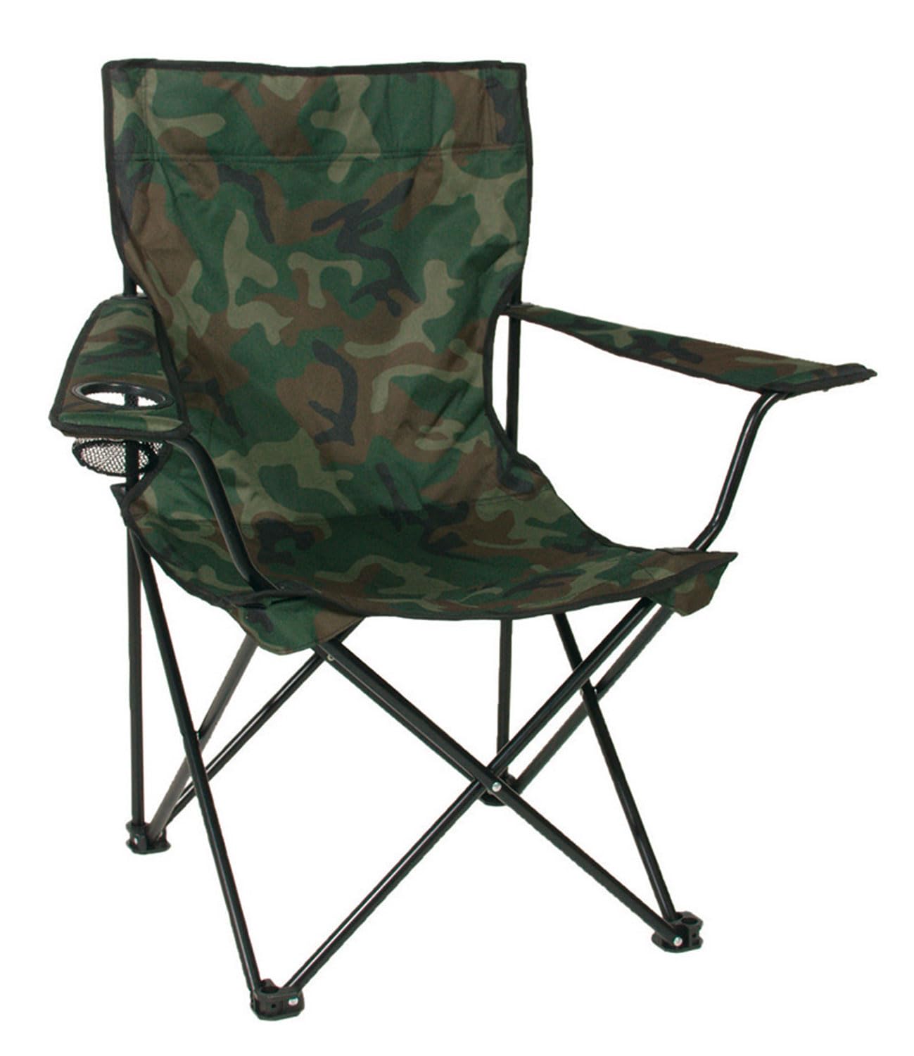 Mil-Tec Camping Chair Woodland Camo – Foldable Outdoor Seat