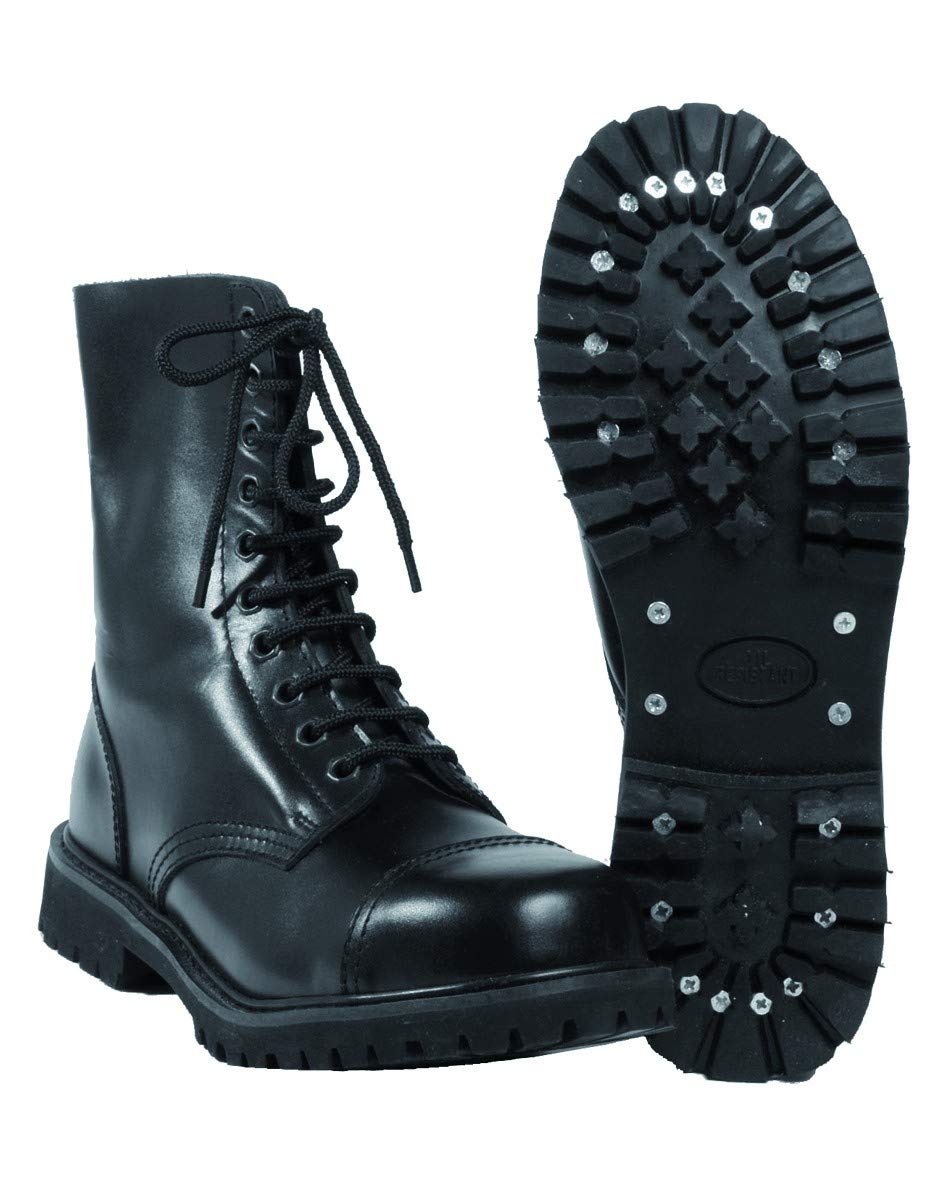 Mil-Tec Men's Combat Boots Ankle, Black, 10