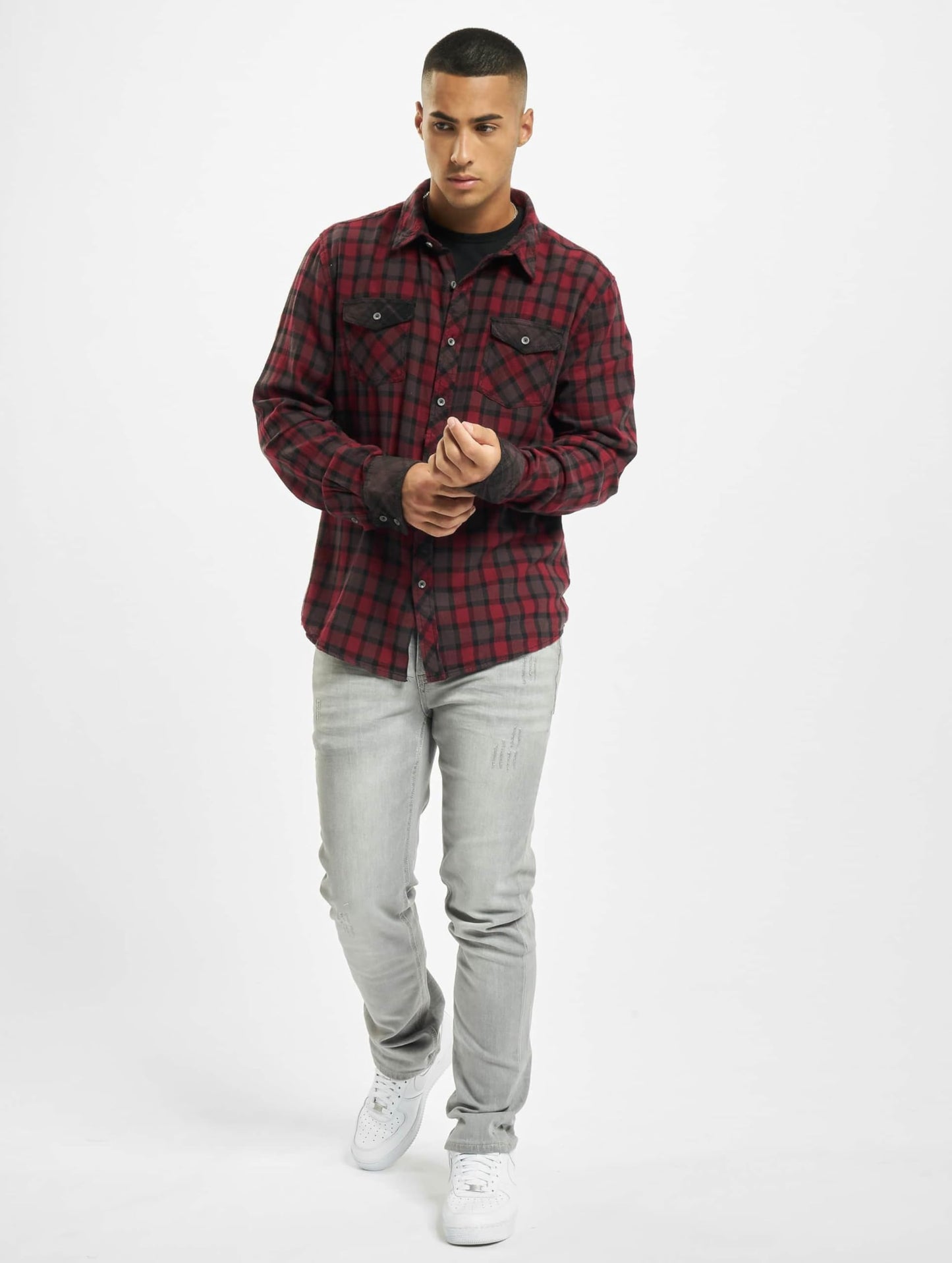 Brandit Men's Checkshirt Duncan Red/Brown size XXL