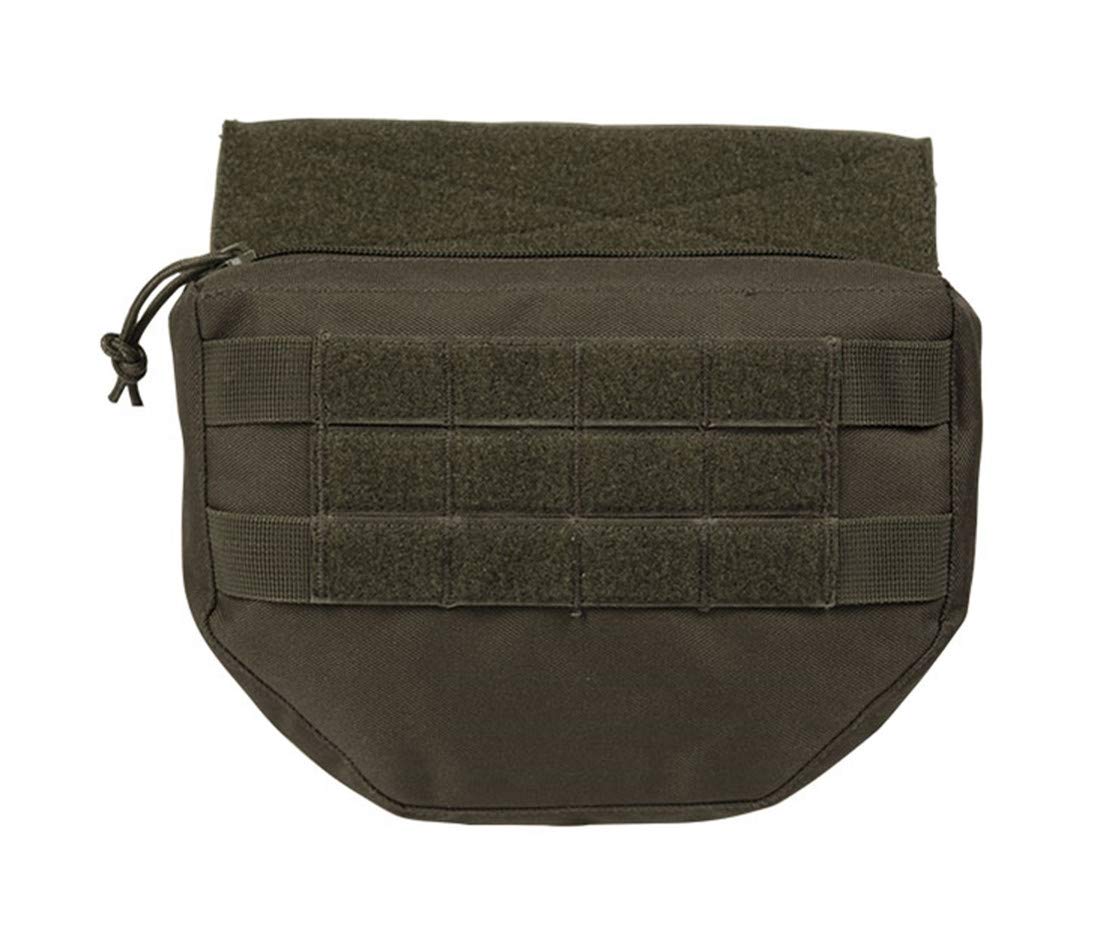 MIL-TEC Drop Down Pouch with MOLLE System for Plate Carrier Vest ID Patch - OD GREEN