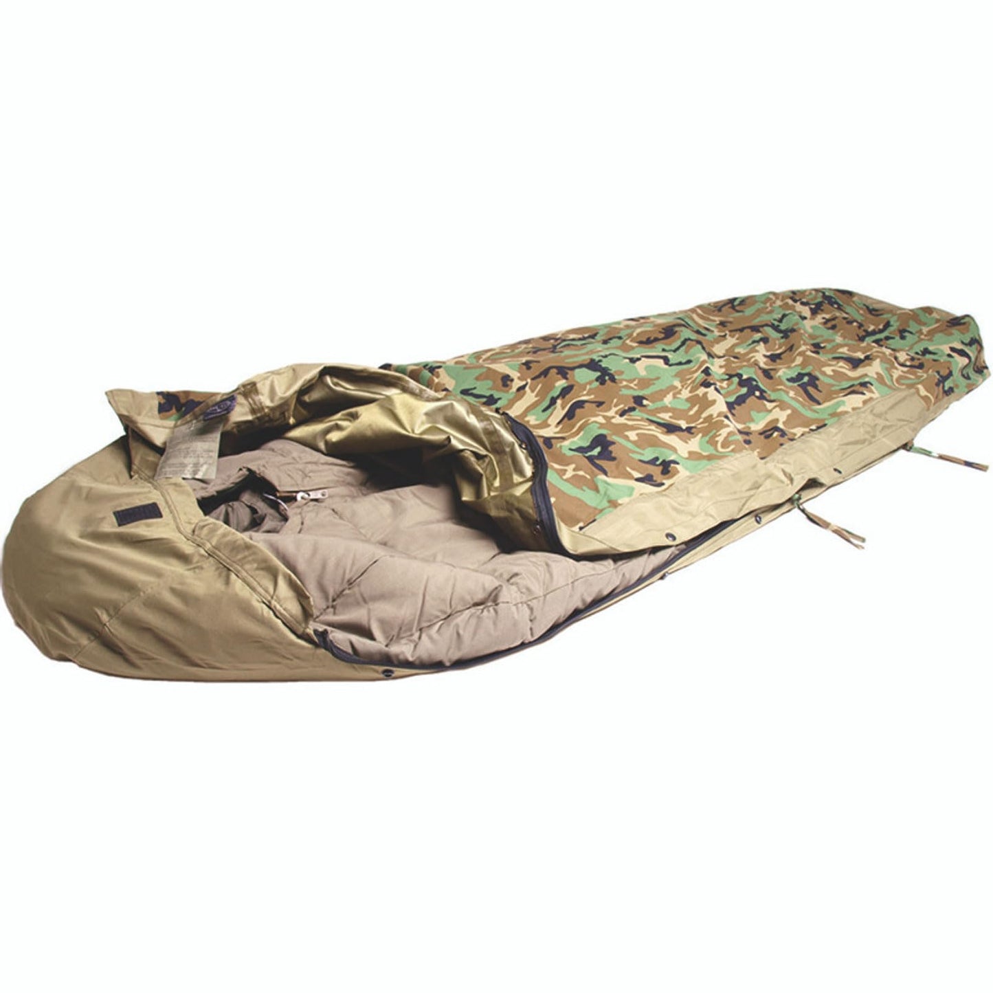 Mil-Tec Trilaminate Durable Waterproof Lightweight Breathable Tactical Outdoor Camping Hiking Generous Cut Sleeping Bag Cover with Zip Closure | Suitable for Various Sleeping Bags