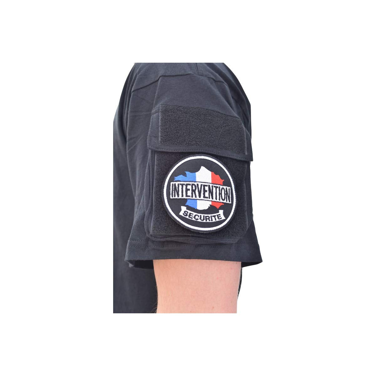 Mil-Tec Tactical T-Shirt Black Cotton Military Style with Sleeve Pockets L