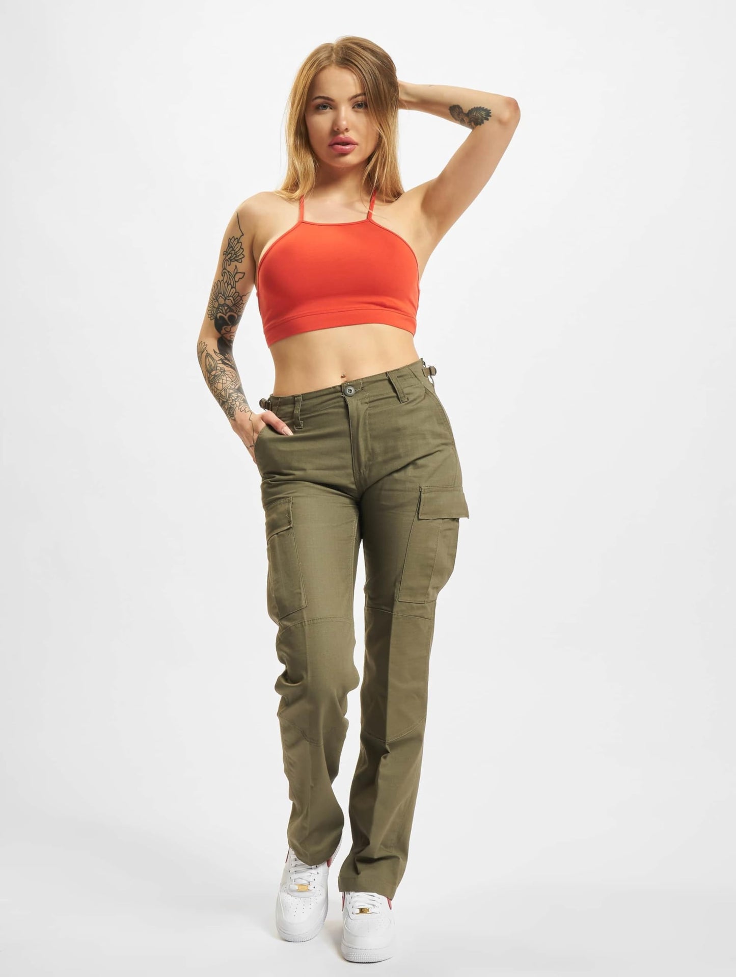 Brandit Women's BDU ripstop trousers, olive, 4 US
