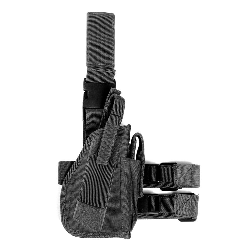Mil-Tec Low-Ride Pistol Holster – Tactical Molle Leg Holster with Mag Pouch
