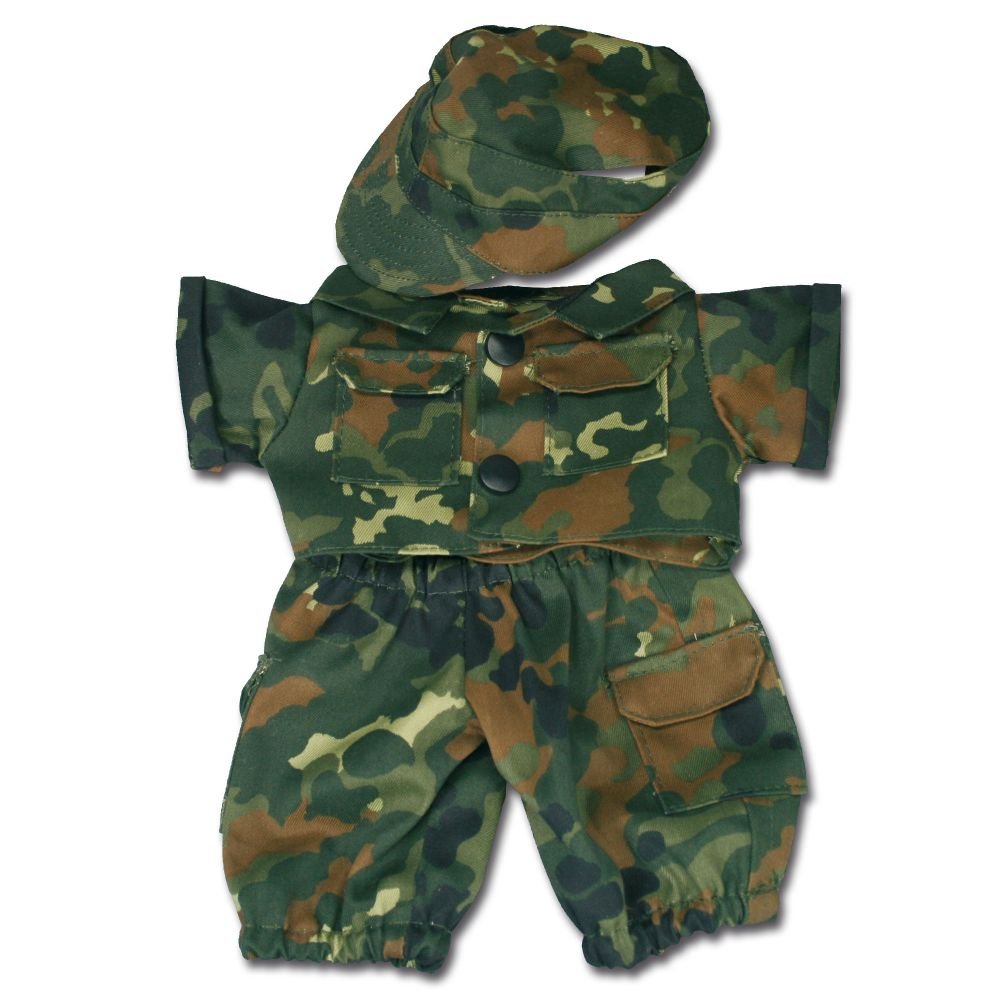 Mil-Tec Flecktarn Teddy Bear – Small Plush Toy with Camo Outfit