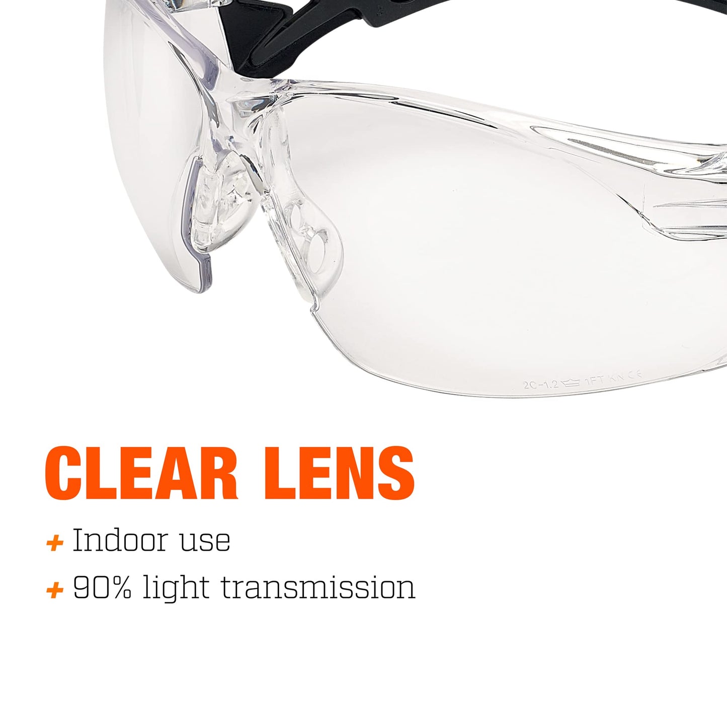 Bollé RUSH+ Tactical Safety Glasses – Matte Black Frame Clear Lenses