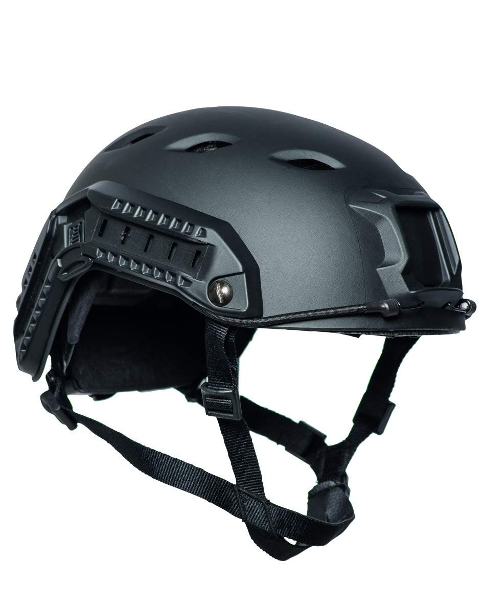 Mil-Tec US Paratrooper Helmet with Rail (Black)