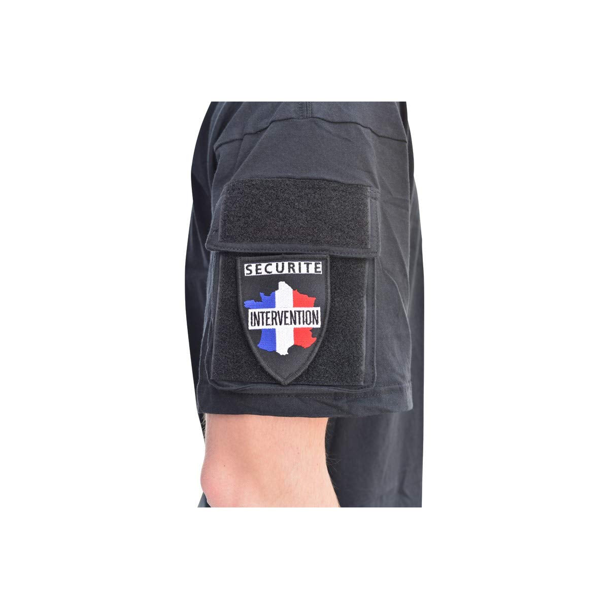Mil-Tec Tactical T-Shirt Black Cotton Military Style with Sleeve Pockets L