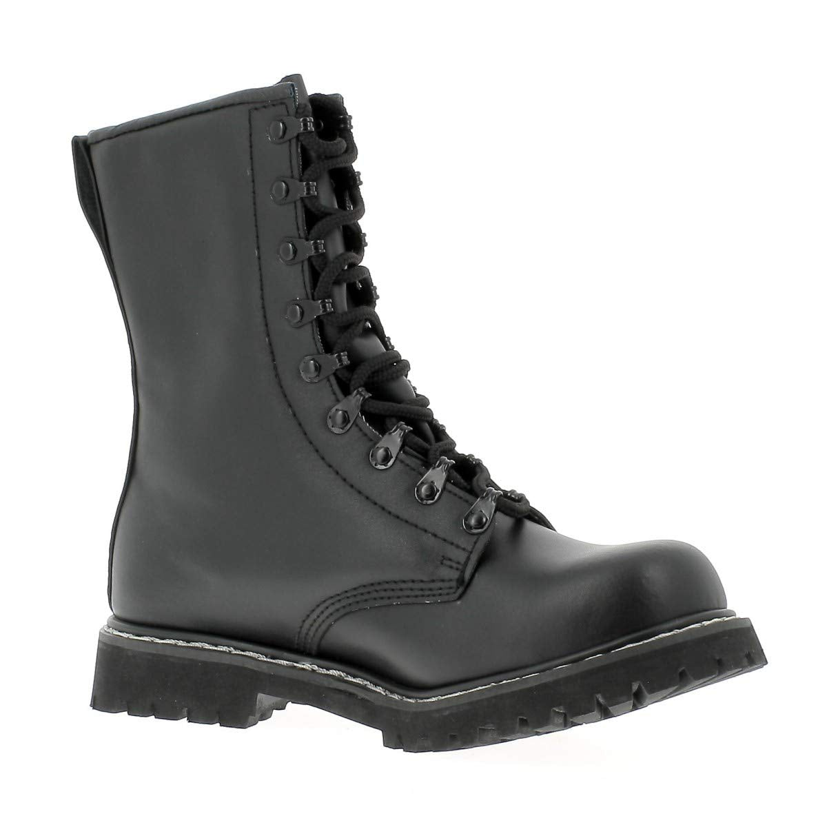 Mil-Tec Men’s Retro Combat Boots Black Leather Tactical Military
